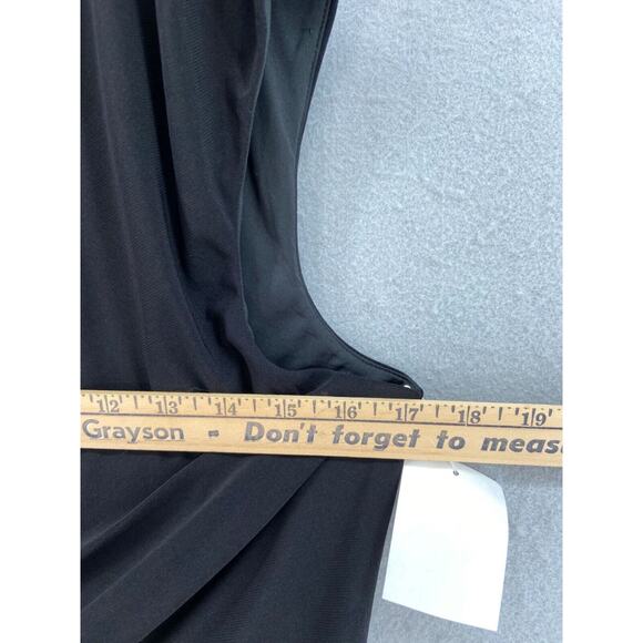 Laundry by Shelli Segal Dress Womens Sz 12‎ Black One Shoulder Midi Cocktail - Picture 6 of 12